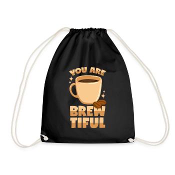Barista - Beautifully brewed coffee - Drawstring Bag - black - Front