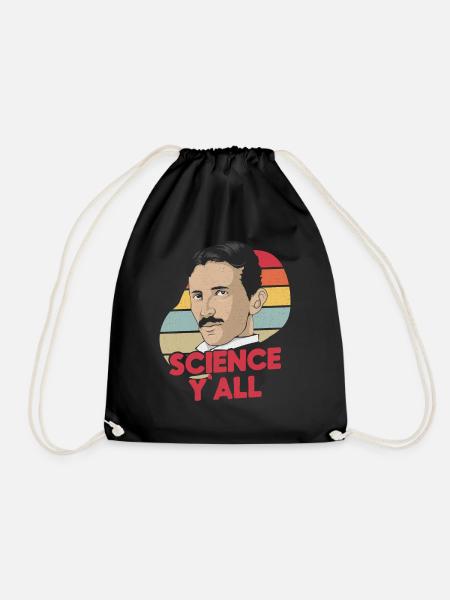 Science Y´All - Nicola Tesla - Turnbeutel - Schwarz