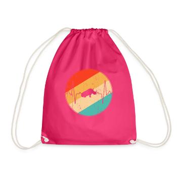 Rhinocéros Retro Heartbeat - Sac de sport léger - fuchsia - Devant