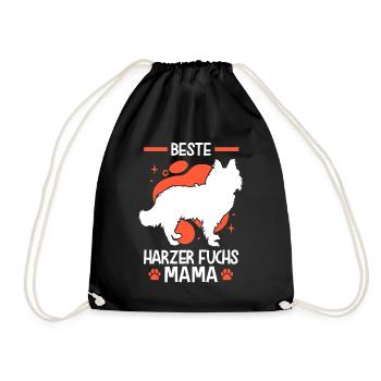 Beste Harzer Fuchs Mama Hütehund - Turnbeutel - Schwarz - Vorne