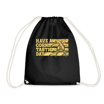 Have a corntastic day - Drawstring Bag - black - Front