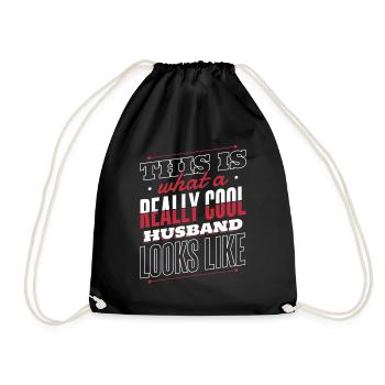 Husband Spouse Family Wedding - Drawstring Bag - black - Front