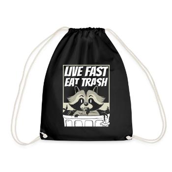 Raton laveur - Sac de sport léger - noir - Devant