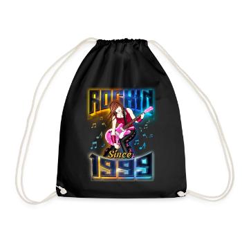Rockin Since 1999 Rockmusik Fan 23. Geburtstag - Turnbeutel - Schwarz - Vorne