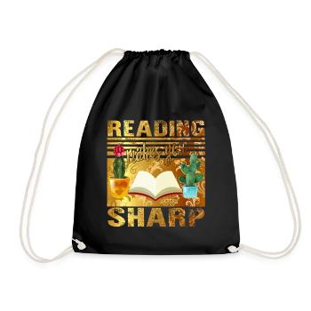 La lecture de chemise de lecture vintage vous rend vif - Sac de sport léger - noir - Devant
