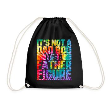 Its Not A Dad Bod Its A Father Figure Retro - Drawstring Bag - black - Front