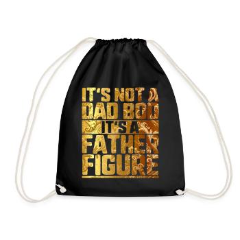 Its Not A Dad Bod Its A Father Figure Retro - Drawstring Bag - black - Front