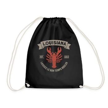 Louisiana Crawfish Boiler Crawfish Lobster Ec - Drawstring Bag - black - Front