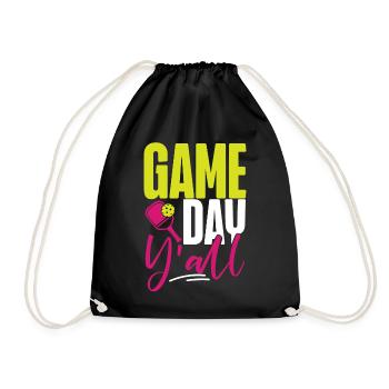 Pickleball Girl Ladies Game Day - Turnbeutel - Schwarz - Vorne