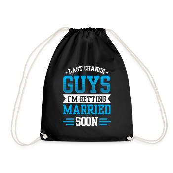 Dernière chance les gars je me marie bientôt mariée - Sac de sport léger - noir - Devant