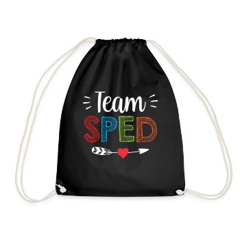 Team Special Education Profession Special Education Teacher - Drawstring Bag - black - Front