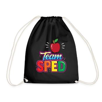 Team Sonderpädagogik Lehrer Beruf Sonderpädagoge - Turnbeutel - Schwarz - Vorne