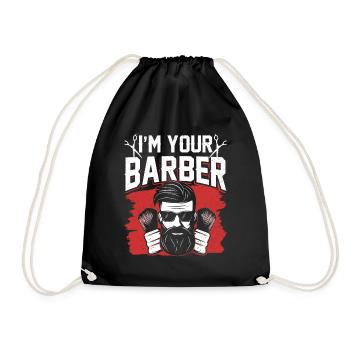 Ich Bin Ihr Barbier Barber Barbershop Barbiere - Turnbeutel - Schwarz - Vorne