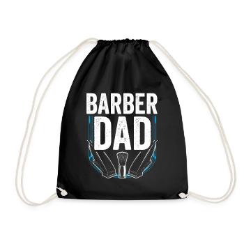 Barbier Papa Barbershop Barbiere Beruf Barber - Turnbeutel - Schwarz - Vorne