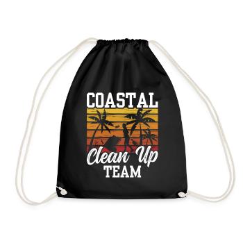 Équipe de nettoyage côtier Nettoyage de la plage - Sac de sport léger - noir - Devant