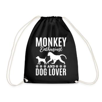 Orangutan Monkey Lover - Monkey Enthusiast And Dog - Turnbeutel - Schwarz - Vorne