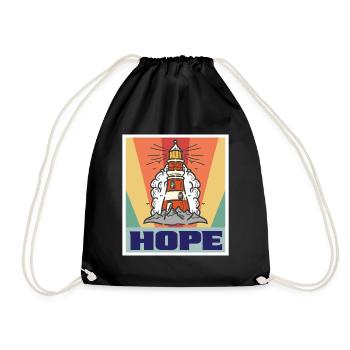 Be Light Lighthouse Anchor Sea Nautical Ocean Cape - Sac de sport léger - noir - Devant