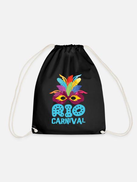 Karneval Rio de Janeiro Feier Brasilien Karnevalsm - Turnbeutel - Schwarz