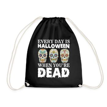 Crâne de sucre Dia de Los Muertos Crâne - Sac de sport léger - noir - Devant