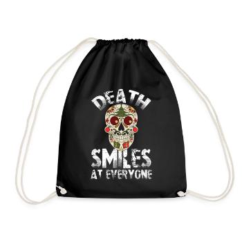 Skull Death Sugar Skull Day of the Dead Lot M - Drawstring Bag - black - Front