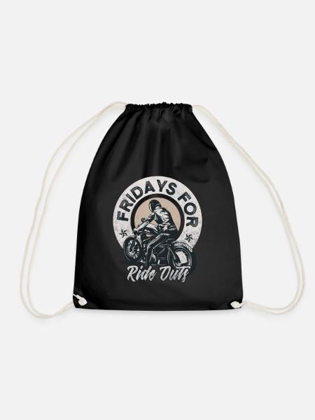 Vendredis moto pour les motocyclistes - Sac de sport léger - noir