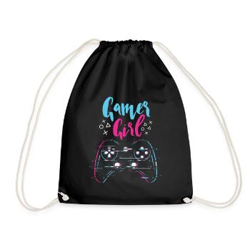 Gamer Girl - Drawstring Bag - black - Front