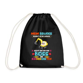Mon frère vient à l’école Maintenant je suis patron - Sac de sport léger - noir - Devant