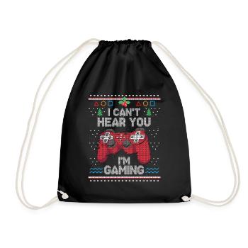 Je ne peux pas vous entendre dans le jeu de Noël - Sac de sport léger - noir - Devant