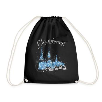 Cologne Cathedral Fastelovend Colonia Cologne Christmas Days - Drawstring Bag - black - Front