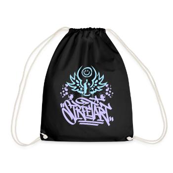 Street Art, Urban Graffiti, Graffiti Grunge - Drawstring Bag - black - Front