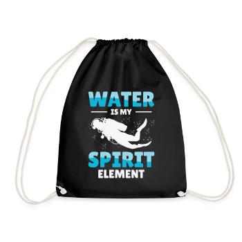 Snorkeling Water Sports Spirit Element - Drawstring Bag - black - Front