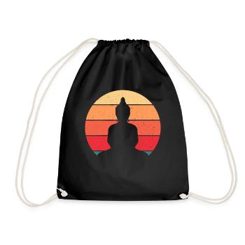 Vintage Buddha Buddhism For Buddhism Enthusiast - Turnbeutel - Schwarz - Vorne