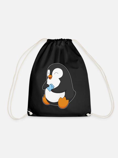 Pinguin Eiswürfel - Turnbeutel - Schwarz