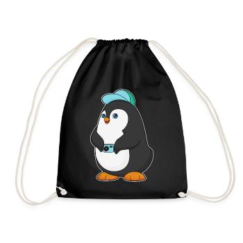 Photographe Penguin Appareil photo - Sac de sport léger - noir - Devant