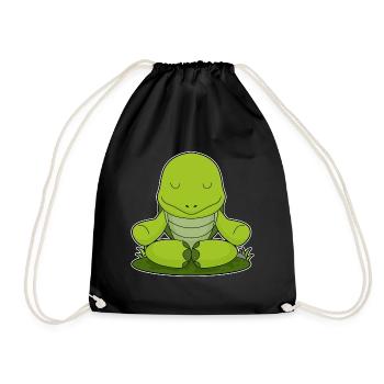 Méditation de fitness avec le yoga des tortues - Sac de sport léger - noir - Devant