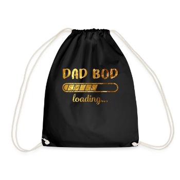 Dad Bod Loading T-Shirt - Turnbeutel - Schwarz - Vorne