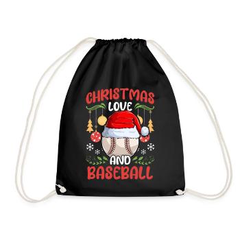 Joueur de baseball Club Amour de Noël - Sac de sport léger - noir - Devant