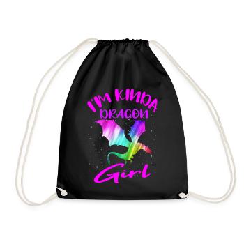 Je suis un peu Dragon Girl Mythical Creature Dragon - Sac de sport léger - noir - Devant