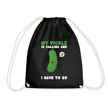 Mon cornichon m’appelle et je dois partir - Sac de sport léger - noir - Devant