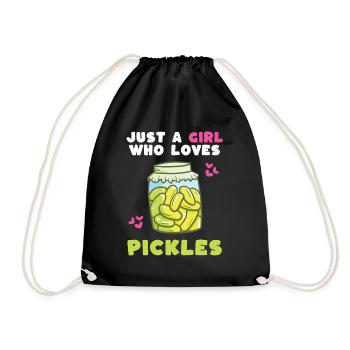 Just A Girl Who Loves Pickles - Turnbeutel - Schwarz - Vorne