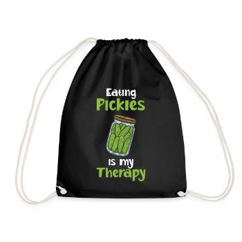 Eating Pickles Is My Therapy - Turnbeutel - Schwarz - Vorne