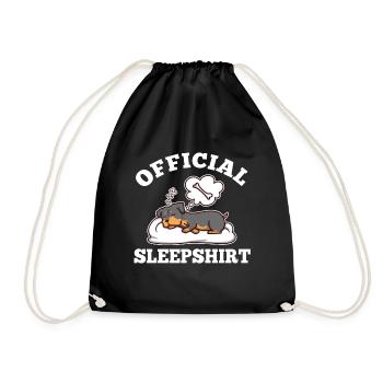 Official sleepshirt Rottweiler - Turnbeutel - Schwarz - Vorne