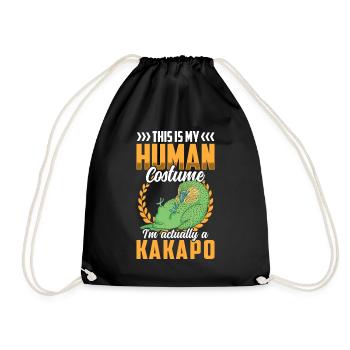 Kakapo just a costume New Zealand parrot - Drawstring Bag - black - Front