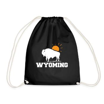 Wyoming Randonnée Buffalo Nature Randonnée Montagne Souven - Sac de sport léger - noir - Devant