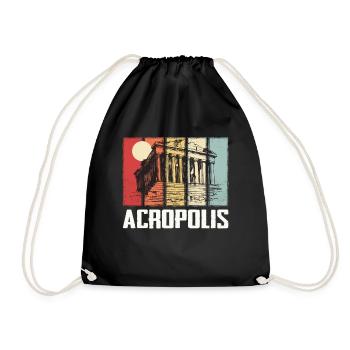 Parthenon Acropolis Athens Greek City Greece - Drawstring Bag - black - Front