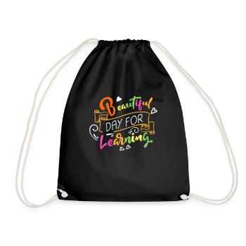 Its A Beautiful Day For Learning - Drawstring Bag - black - Front