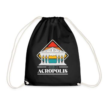 Greece Acropolis Greek city Athens Par - Drawstring Bag - black - Front