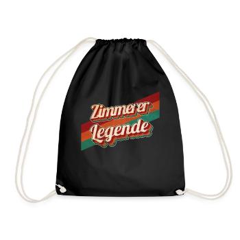 Zimmermann Geburtstag als Legende geboren Zimmerer - Turnbeutel - Schwarz - Vorne