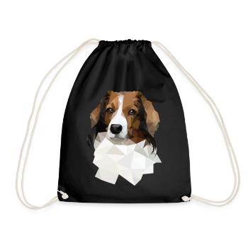 Kooikerhondje im Polygon Style - Turnbeutel - Schwarz - Vorne