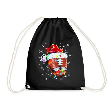 Joueur de football Costume de football Noël Noël X-Mas - Sac de sport léger - noir - Devant